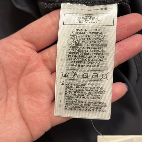 Adidas Carbon/White Tights with pockets. Size M. - Picture 3 of 6